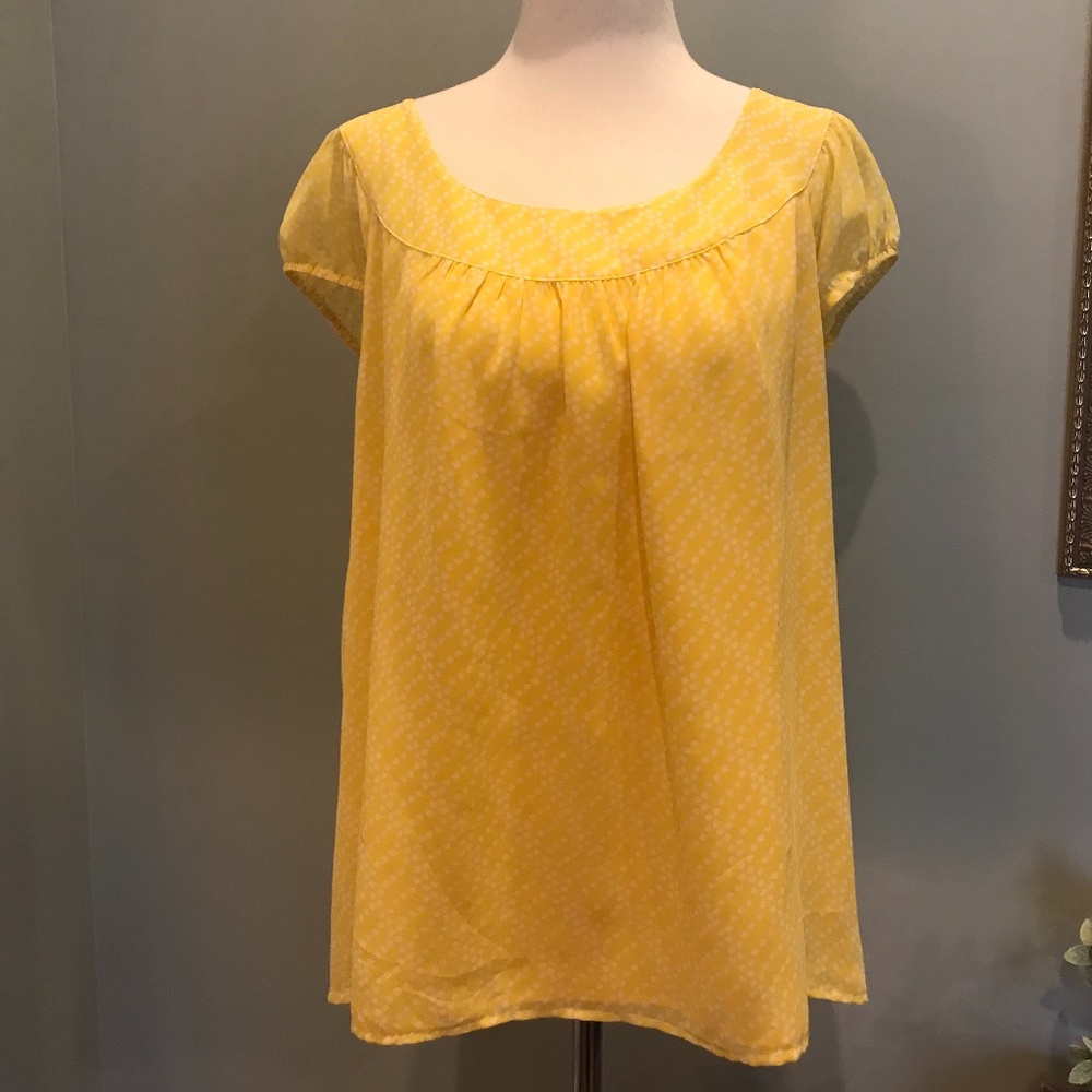 Anne Klein Yellow Summer Blouse